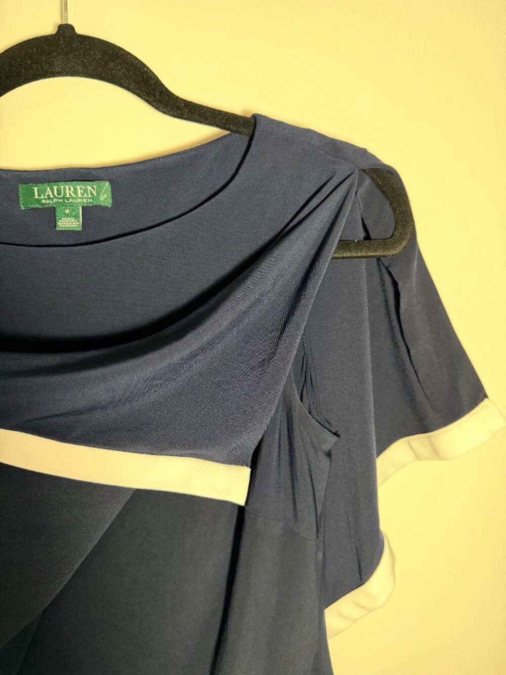 Lauren Ralph Lauren One Shoulder Cape Style Dress - Picture 4 of 4